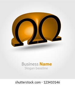 Originally designed abstract glossy business icon