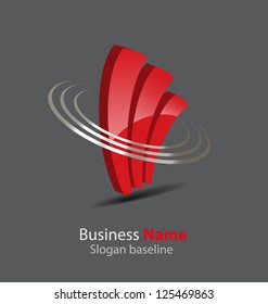	Originally designed abstract glossy business icon