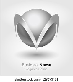 	Originally designed abstract glossy business icon
