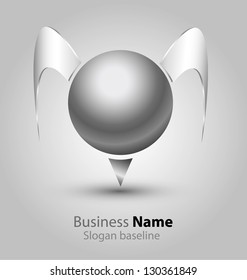 	Originally designed abstract glossy business icon