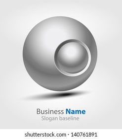 Originally designed abstract glossy business icon