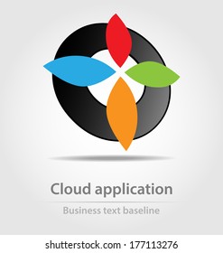 Originally designed cloud application business icon