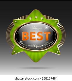 Originally designed glossy and gold premium quality product label