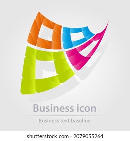 Originally designed vector color business icon