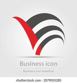 Originally designed vector color business icon