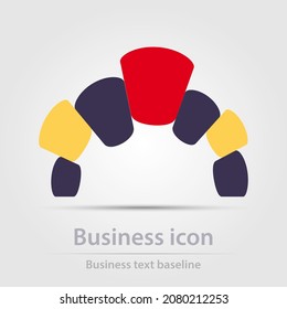 Icono de negocio de color vectorial diseñado originalmente para diseño creativo