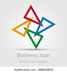Originally designed vector color business icon