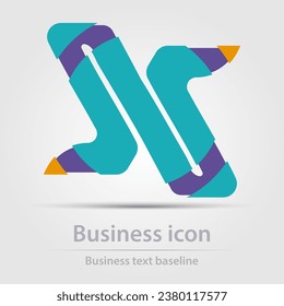 Icono de negocio de color vectorial diseñado originalmente