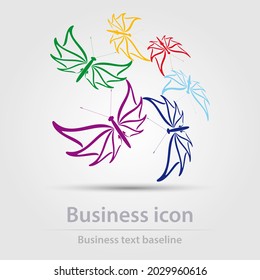 Icono de negocio colorido vectorial diseñado originalmente