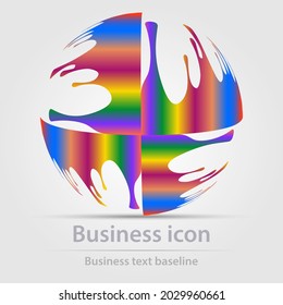Originally designed vector colorful business icon