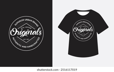 Originals Circle rounded Typography T shirt Design vector EPS 10 Vector Design