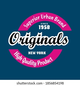 Originals typography design t-shirt print vector illustration 