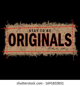 originals,slogan typography graphic for print,t-shirt,jeans,vector illustration