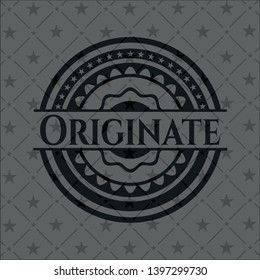 Originate dark icon or emblem. Vector Illustration. Detailed.