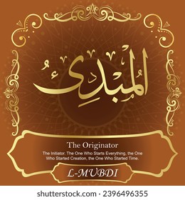 The Originator. The Initiator. The One Who Starts Everything, the One Who
Started Creation, the One Who Started Time.