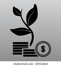 the origins of the dollar vector illustration