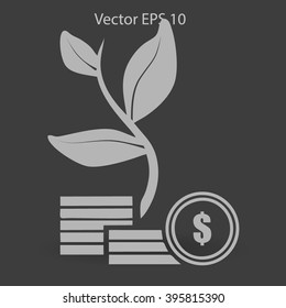 the origins of the dollar vector illustration