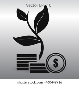 the origins of the dollar vector illustration