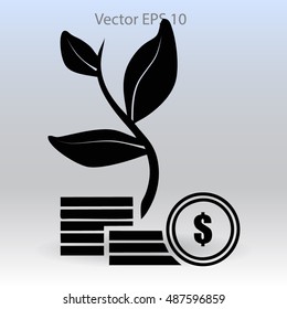 the origins of the dollar vector illustration