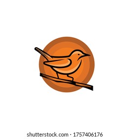 Oriole bird logo design template. Awesome a oriole bird logo. A oriole bird line art logotype.