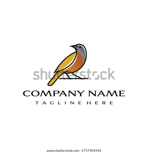 Oriole bird logo design template.\
Awesome a oriole bird logo. A oriole bird line art\
logotype.