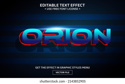 Orion 3D-bearbeitbare Texteffekt-Vorlage