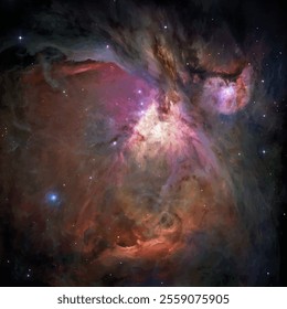 The Orion Nebula. The scattered nebula in the Orion belt in the constellation Orion.
