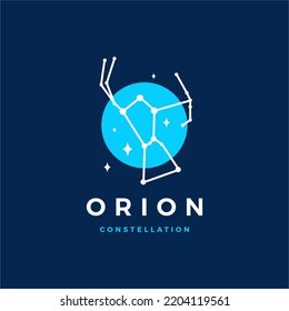 Orion Star Constellation The Hunter Logo Vector Icon Illustration