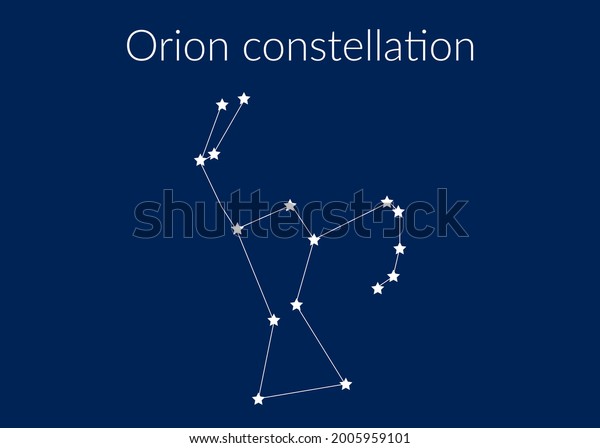 Orion Zodiac Constellation Sign Stars On Stock Vector (Royalty Free ...