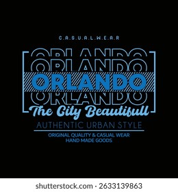 Orlando City typography design and illustration vector for t shirt design