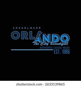 Orlando City typography design and illustration vector for t shirt design