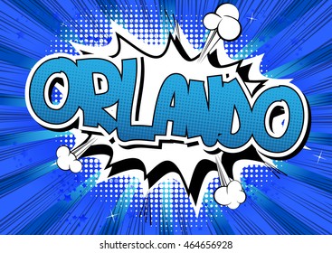 Orlando - Comic book style word.