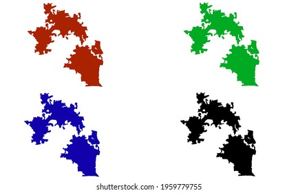 Orlando in Florida map silhouette design on white background