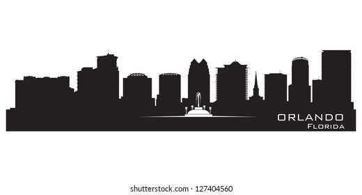 Orlando, Florida skyline. Detailed city silhouette. Vector illustration