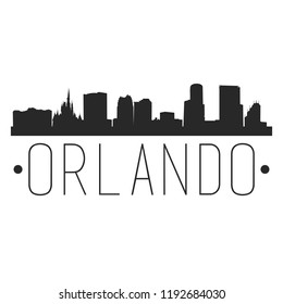 Orlando Florida Skyline Silhouette City Design Stock Vector (Royalty ...