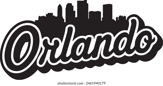 Orlando Florida Skyline Silhouette Vector