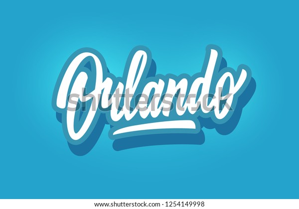 Orlando Hand Written City Namemodern Calligraphy Stock Vector (Royalty ...