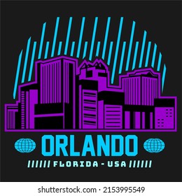 Diseño del vector de monumentos colorido de Orlando