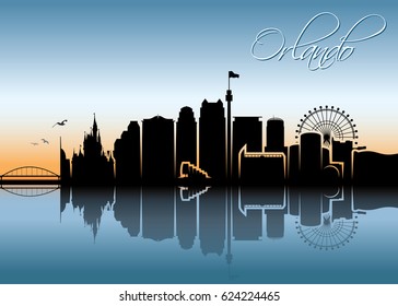 Orlando skyline - Florida - vector illustration