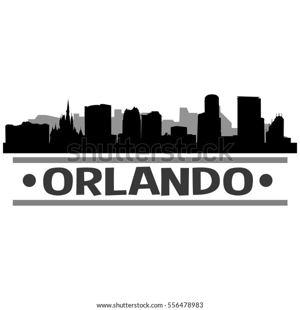 Orlando Skyline Silhouette Stock Vector (Royalty Free) 556478983