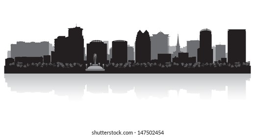 Orlando USA city skyline silhouette vector illustration