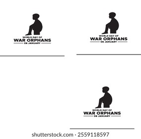 orld War orphans day theme template. Vector illustration. Suitable for Poster, Banners, campaign and greeting card.