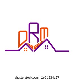 ORM Real State logo design, ORM simple and modern logo. ORM luxurious alphabet design  