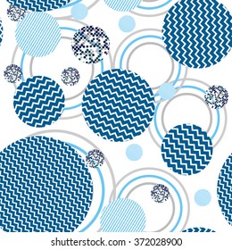 The ornament of abstract circle seamless pattern -vector illustration. Dots and circles the ring ornament.