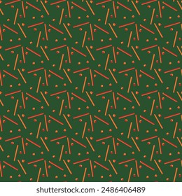 Ornament with abstract elements. Farming and agriculture. Regular rhythm. Contrasting color scheme. Healthy food packaging design