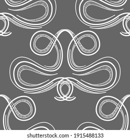 
Ornamento de líneas abstractas, hilos. Gráficos, caligrafía. Patrón.