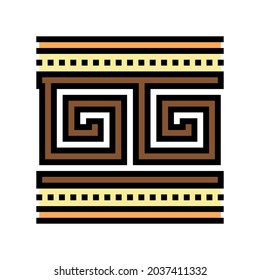 ornament ancient greece color icon vector. ornament ancient greece sign. isolated symbol illustration