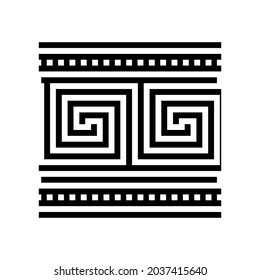 ornament ancient greece glyph icon vector. ornament ancient greece sign. isolated contour symbol black illustration