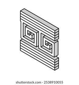 ornament ancient greece isometric icon vector. ornament ancient greece sign. isolated symbol illustration