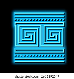 ornament ancient greece neon light sign vector. ornament ancient greece illustration